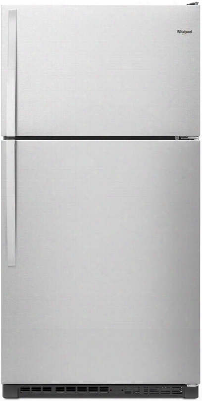 Wrt311fzdz 33" Top-freezer Refrigerator With 20.5 Cu. Ft. Capacity 3 Framless Glass Shelves 2 Humidity-controlled Crispers 3 Adjustable Gallon Door Bins And
