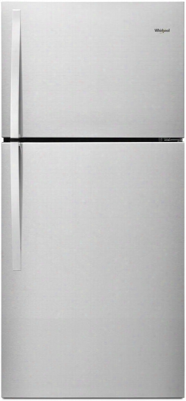 Wrt519szdg 30" Top Freezer Refrigerator With 19.2 Cu. Ft. Capacity 3 Glass Shelves 1 Flexi-slide Bin 2 Humidity Controlled Crispers Led Interior Lighting