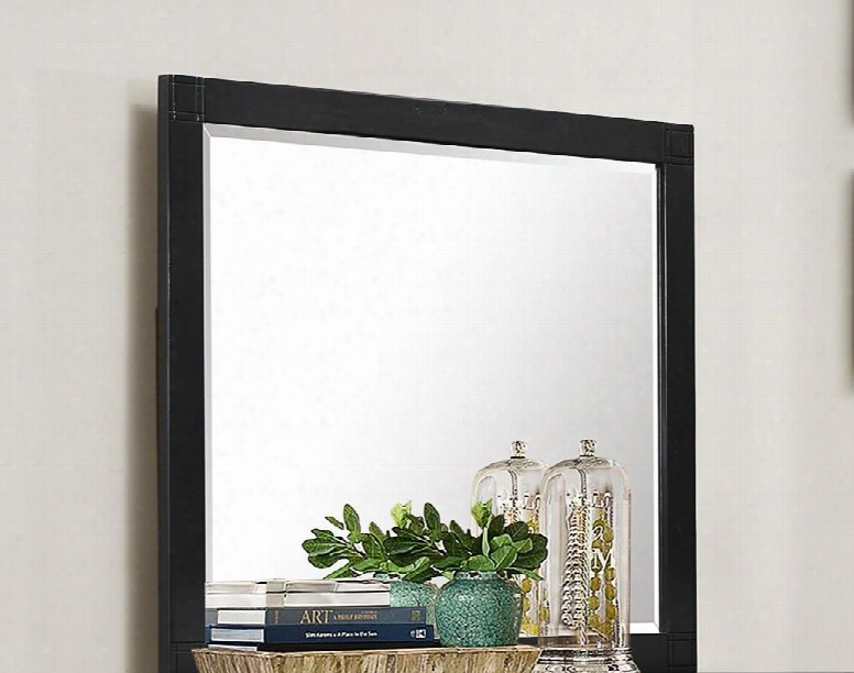 1003-20 City Lights 37" Tall Mirror With Beveled Edge An Molding Detail In