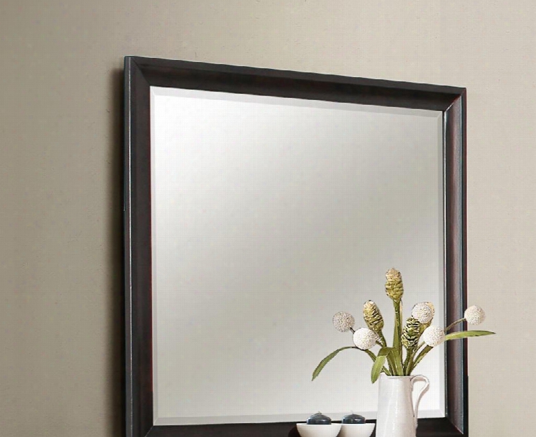 1004-20 Sedona 42" Mirror Beveled Edge And Distressed Detailing Wood Frame In Cherry And