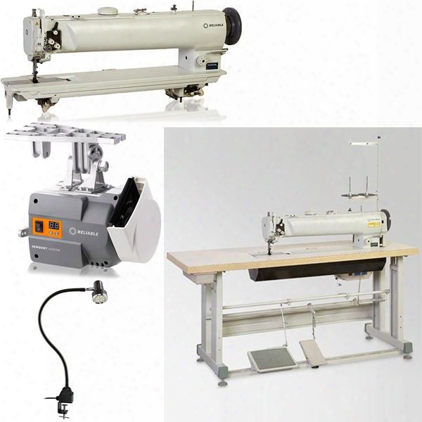 5600sw Single Needle 25" Long Arm Walking Foot Sewing Machine With 1800 Rpm 6000sm Servomotor Uberlight 9000c Smd-led Light And 100% Plywood Tabletop With