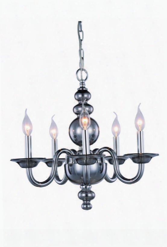 7872d20ss Champlain Collection Pendant Lamp D:20 H:17 Lt:5 Siver Shade