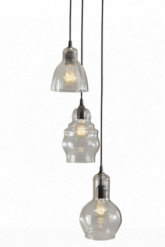 Adelphia L000458 12" Glass Pendant Light With 60 Watts Max Supported Adjustable Cord And Hardwird In