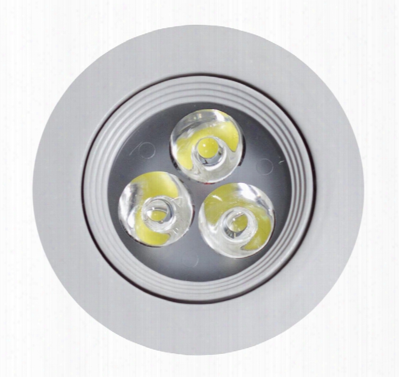 Ai-589 3.5-in. W Pair Of Round Brass-led Recessed Pot Light In White