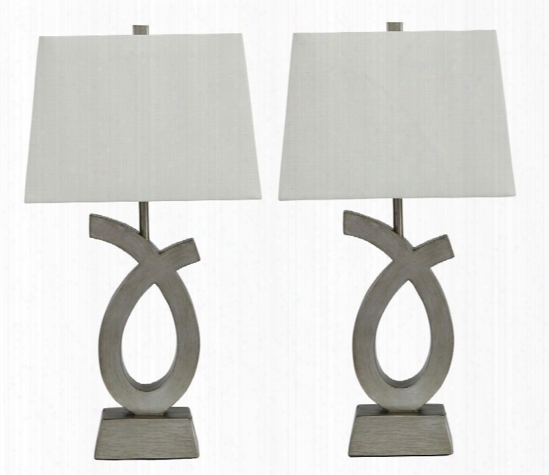 Amayeta L243134 Set Of 2 28" Tall Poly Table Lamps In