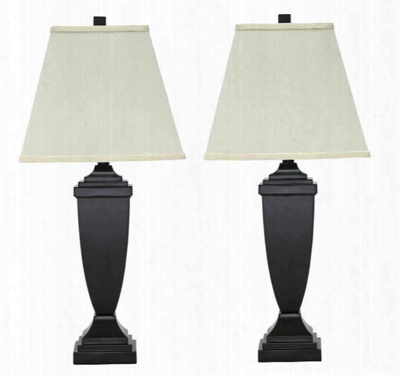 Amerigin L243154 Set Of 2 30&q Uot; Tall Poly Table Lamps In