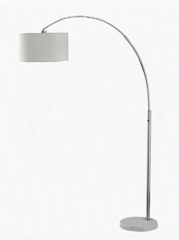 Areclia L725079 88" Metal Arc Lamp With Marble Base Dimmer Switch And Contemporary Style In Chrome