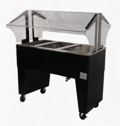 B3-cpu-b-x Three-well Portable Ice-cooled Buffet Table Wirh Open
