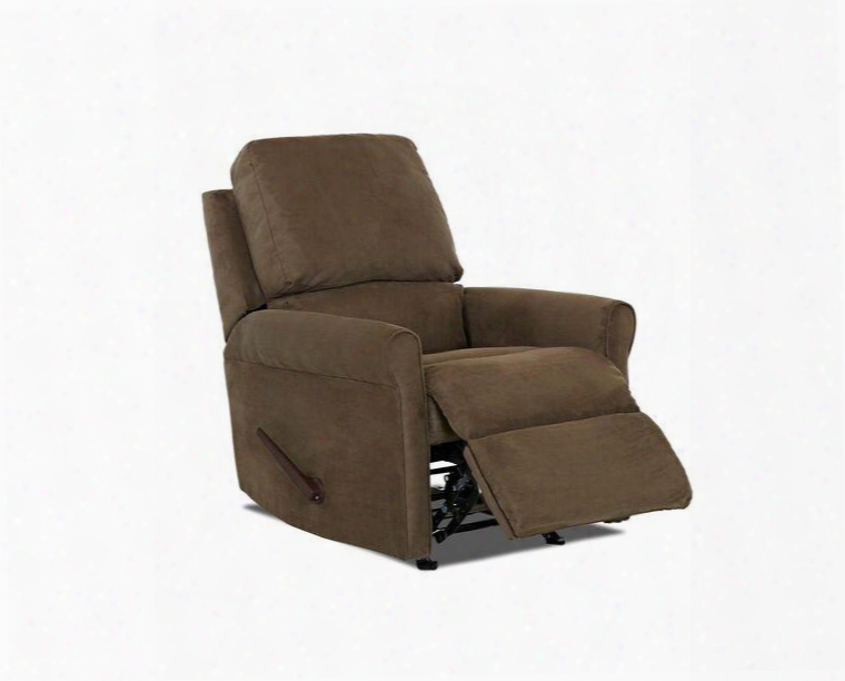 Baja 91703hrrc 28" Reclining Rocking Chair With Polyester Upholstery Lumbar Tufted Cushions And Petite Rolled