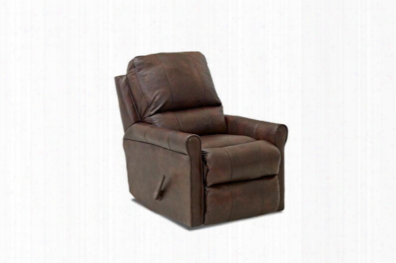 Baja Collection Lv91703h-rrc-sd-cd 28" Leather Reclining Rocking Chair With Cow Hide & Vinyl Upholstery Lumbar Tufted Cushions And Petite Rolled Arms In