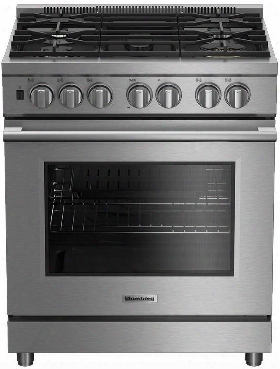 Bgrp34520ss 30" Professional Gas Range With 5 Sealed Burners 5.7 Cu. Ft. Oven Capacity Self-cleaning Oven And Bullnose Track Light In Stainless