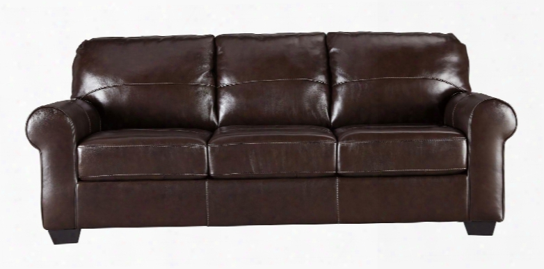 Canterelli Collection 9800238 92" Sofa With Leather Cushions Coil Seating Rolled Arms Tri-block Feet Stitched Detailing And Contemporary Stylle In