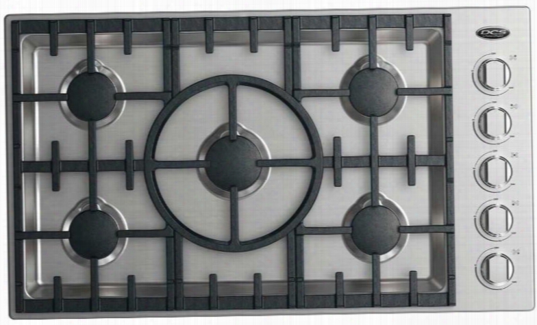 Cdv2-365h-l 36" Drop-in Cooktop With 5 Sealed Halo Burners Dual Flow Burners 20000 Btu Max Burner Power And Led Halo Knobs Control: Stainless