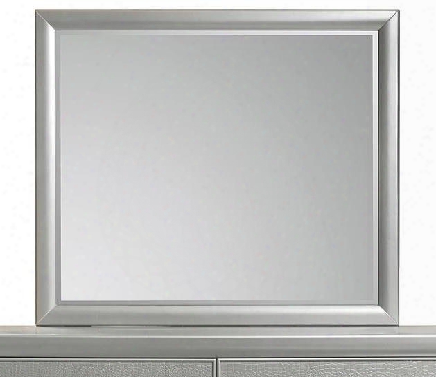 Celestial 8960030 44" X 38.5" Landscape Mirror With Beveled Edge Selected Veneers And Hardwood Solids In Silver