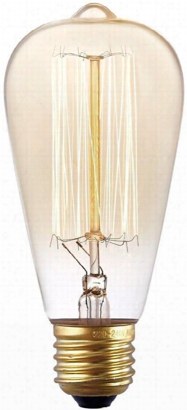 Classic Edison-style Collection Ls-b131 5.5" Bulb With Vintage Glass 40w Medium-base (e26) And Fully Dimmable In Amber