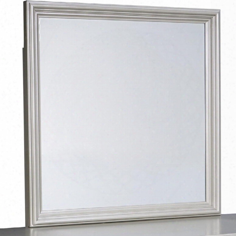 Coralayne B650-25 32" Square Vanityy Mirror With Beveled Glass And Molding Details In