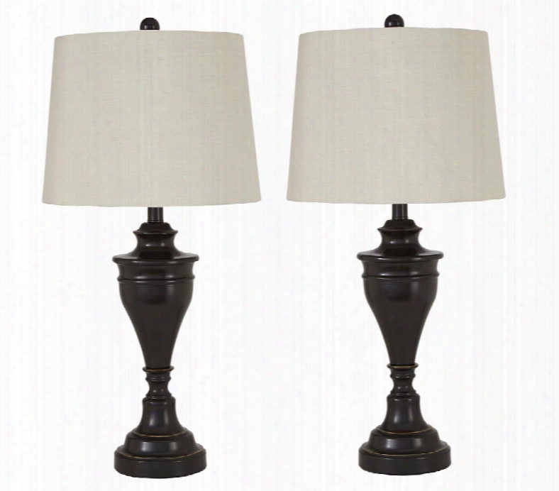 Darlita L204024 Set Of 2 29" Tall Metal Table Lamps In