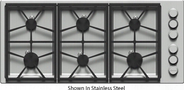 Dtct466gwlph 46" Distinctive Series Gas Cooktop With 6 Sealed Burners Permaclean Bead Blasted Finish Continuous Platform Grates And Perma-flame Technology: