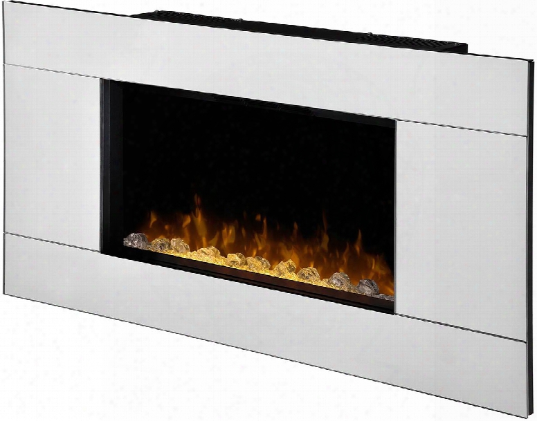 Dwf24a-1329 Reflections 40" Wall-mounted Electric Fireplace With Led Flame Technology Supplemental Excite Acrylic Ice Media Bed And On/ Of F Remote