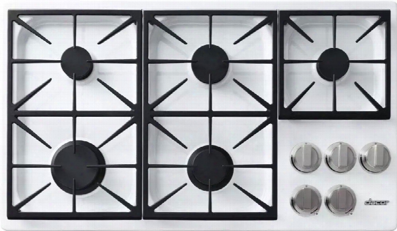 Dyct365gwlp 36" Discovery Series Gas Cooktop With 5 Sealed Burners Illumina Burner Controls Simersear Burners Permaclean Bead Blasted Finish And