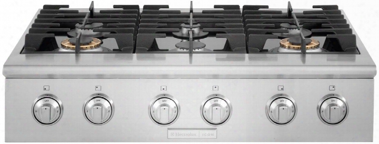 E36gc76prs 36" Gas Slide-in Cooktop With Dualflame Sealed Burner Continuous Grates And Professional-style Large Knobs In Stainless