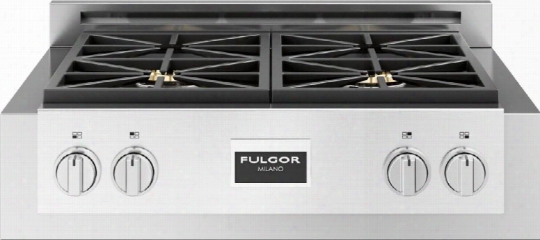 F6grt304s1 30" 600 Series Gas Rangetop With 4 Sealed Dual Flame Burners True Low Simmer Matte Finish On Cast Iron Grates And Burner Caps In Stainless