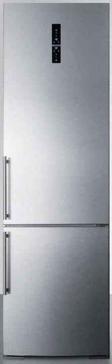 Ffbf181esim 24" Energy Star Certified Bottom Freezer Refrigerator With 12.5 Cu. Ft. Capacity Ice Maker 3 Adjustable Glass Shelves Humidity Controlled