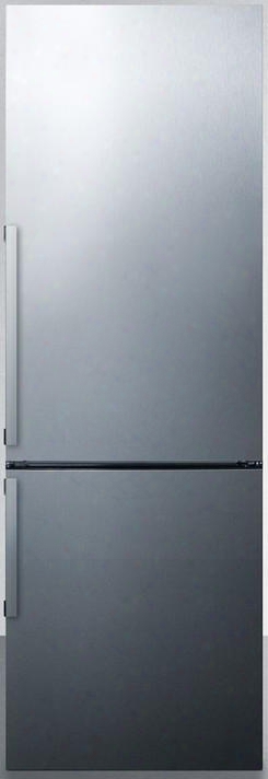 Ffbf247ssim 24" Energy Star Bottom Freezer Refrigerator With 11 Cu. Ft. Capacity Factory Installed Ice Maker Adjustable Glass Shelves A Wine Shelf Led