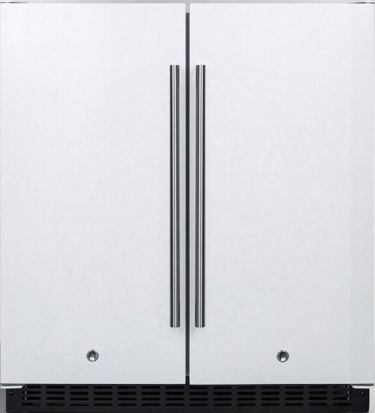 Ffrf3075w 30" Compact Side By Indirect Refrigerator And Freezer With 5.4 Cu. Ft. Capacity Frost-free Operation Factory Installed Lock Led Lighting Digital