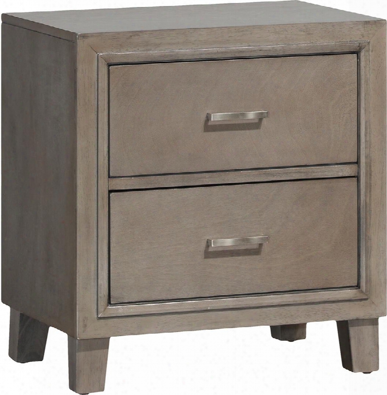 G1205-n 24" Nightstand With Distressed Detailing Dovetailed Drawer Decorative Hardware And Tapered Legs In