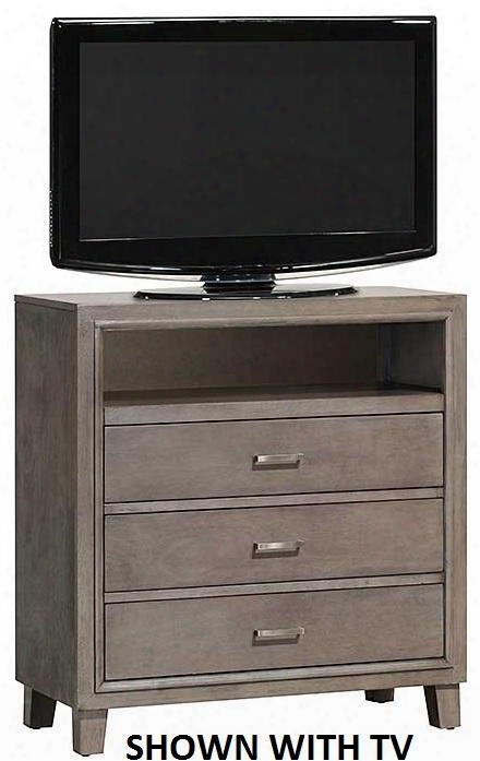G1205-tv 36" Media Chest With Distressed Detailing Dovetailed Drawer Decorative Hardware And Tapered Legs In