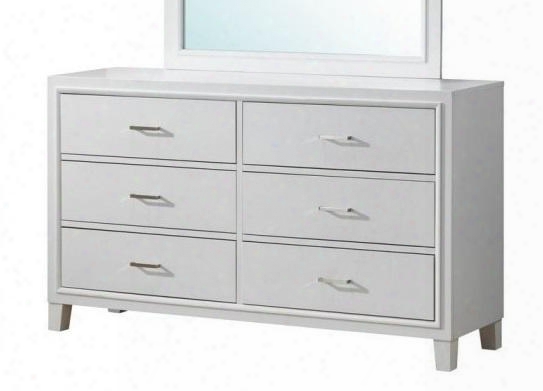 G1275d 58" Dresser With Tapered Legs Molding Detail Dovetailed Drawers In