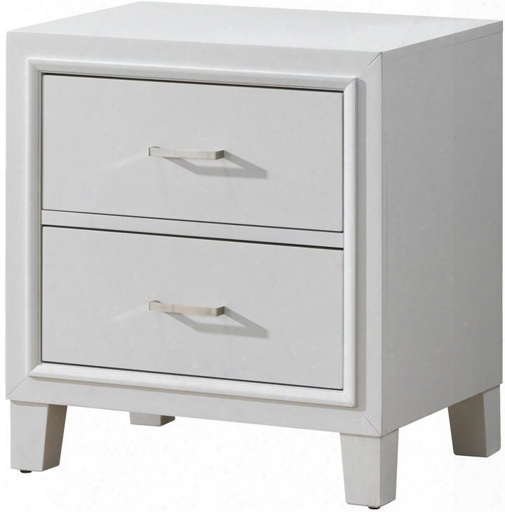 G1275n 24" Nightstand With 2 Dovetailed Drawers Tapered Legs And Decorative Hardware In