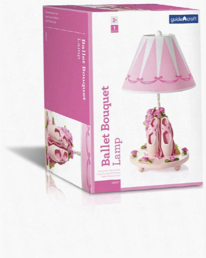 Guidecraft G88507 19" Table Lamp With On And Off Switch Hand Painted And Ballet Theme In