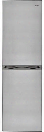 Hrb10n2bgs 24" Bottom Freezer Refrigerator With 10.2 Cu. Ft. Capacity Led Lighting Adjustable Tempered Glass Shelves And Versatile Freezer Storage In