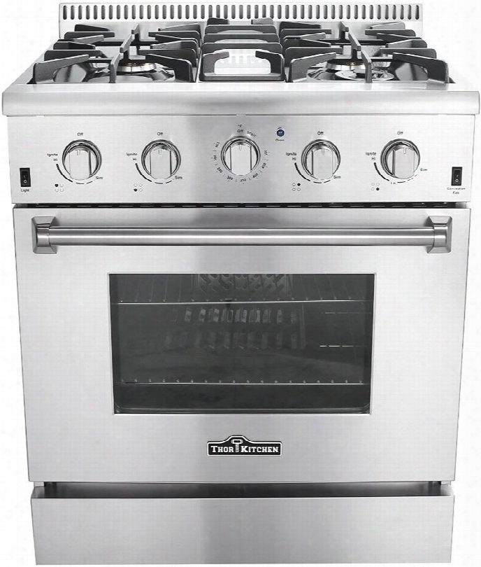 Hrg3026u 30" Gas Range With 4 Sealed Burners And 4.2 Cu. Ft. Capacity In Stainless