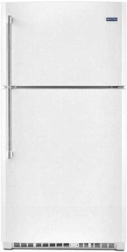 Mrt711smfw 33" Top Freezer Refrigerator With 21.24 Cu. Ft. Capacity Evenair Cooling Tower Powercold Brightseries Led Lighting And Ice Maker In