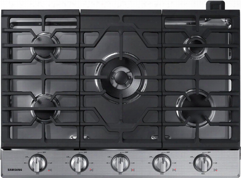 Na30k6550ts 30" Gas Cooktop With 5 Sealed Burners Illuminated Knobs Aluminum Griddle And Wifi In Stainless