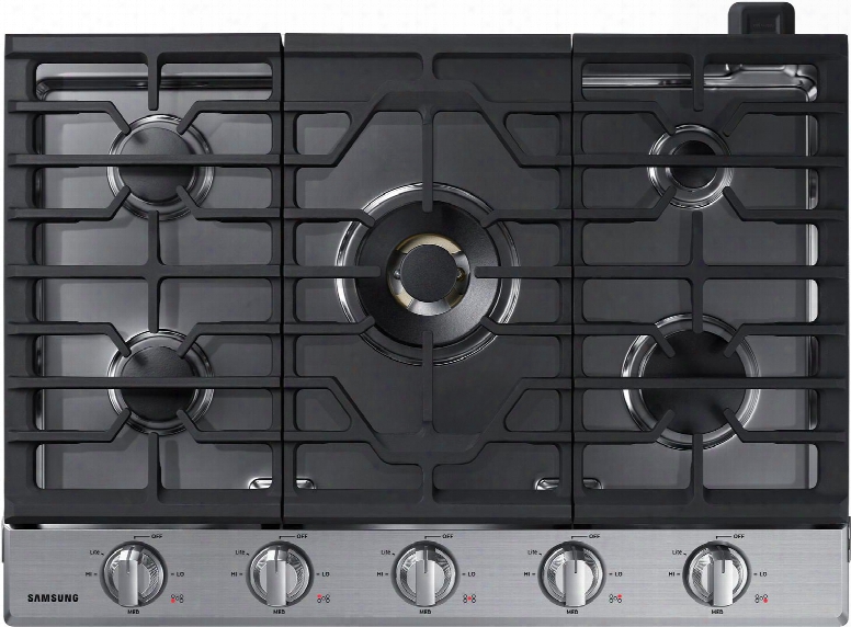 Na30k7750ts 30" Gas Cooktop With 5 Sealed  Burners Illuminated Knobs Griddle Wok Ring And Wifi In Stainless