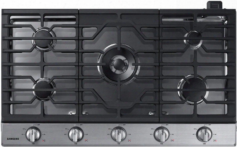 Na36k6550ts 36" Gas Cooktop With 5 Sealed Burners Illuminated Knobs Aluminum Griddle And Wifi In Stainless