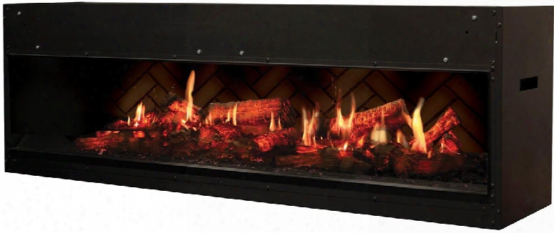 Opti-v Duet Series Vf5452l 54" Electric Built-in Fireplace With Led Inner Glow Logs Crackling Sound Effects Direct-wired And