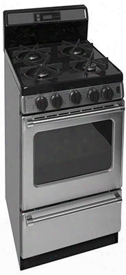 P20s3502ps 20" Gas Range With Four 9 100 Btu Sealed Burners Electronic Ignition And Separate Broiler Compartment In Stainless