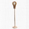 FMI1021-NATURAL 59" Bulb Floor Lamp with Wood Lamp Shade Wood Base and Finished in a Natural Tone in Natural