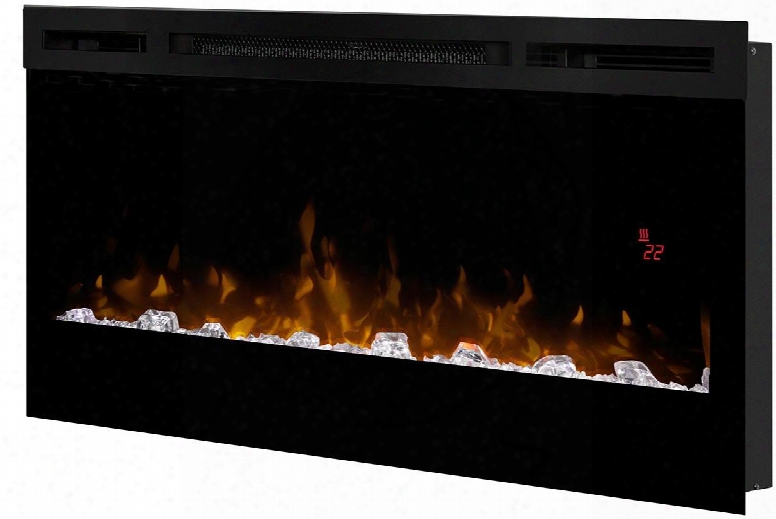 Prism Series Blf3451 34" Wall-mounted Electric Fireplace With Led Flame Technology Sparkling Ember Bed Color Themes Supplemental Heat And Floating Led