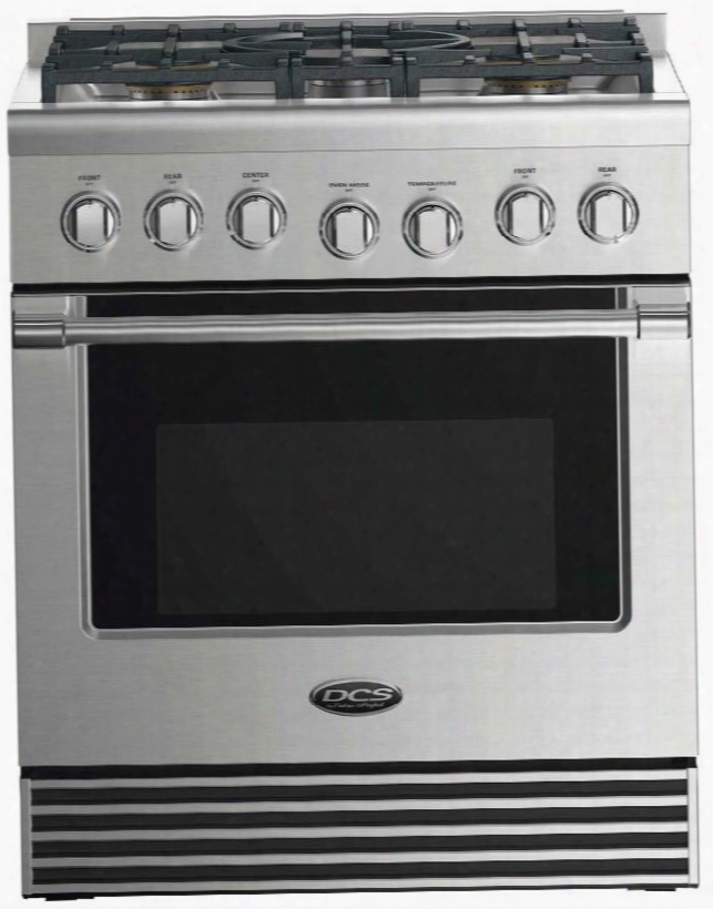 Rdv2305l30" Dual Fuel Range With 5 Sealed Dual Flow Burners 4 Cu. Ft. Oven Capacity 5 Shelf Positions Flat Vent Trim And 6 Oven Functions: Stainless