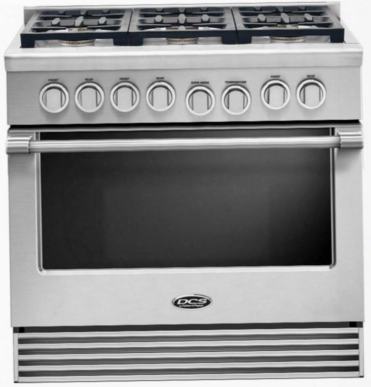 Rdv2366n 36" Freestanding Dual Fuel Natural Gas Range With 6 Sealed Dual Flow Burners 4.7 Cu. Ft. Oven Capacity Full Extension Racks And Flat Vent Trim:
