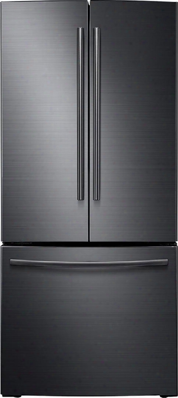 Rf220nctasg 30" French Door Refrigerator With 21.8 Cu. Ft. Total Capacity Wide Open Pantry Tempered Glass Shelves And High Efficiency Led: Black Stainless