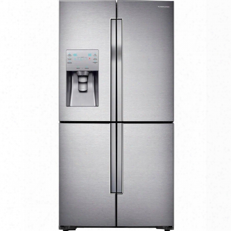 Rf28k9070sr 36" Energy Star Rated 4-door Flex Refrigerator With 28 Cu. Ft. Capacity Flexzone Triple Cooling System Led Display With Water And Ice Dispense