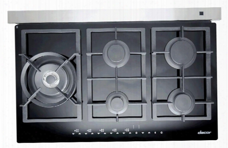 Rntt365gblp Renaissance 36" Gas Cooktop With Electronic Control Panel Burner Auto Shutoff 5 Sealed Burners - Total 40 500 Btus Perma-flame Technology: