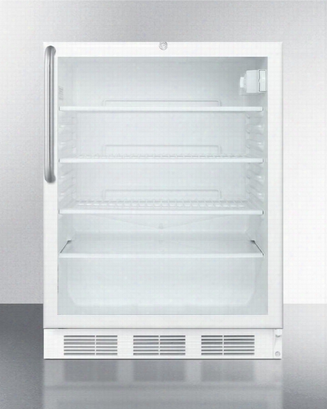 Scr600lcssada 24" With 5.5 Cu. Ft. Capacity Commercially Approved Built In Compatible Factory Installed Locked Fully Finished Cabinet Automatic Defrost